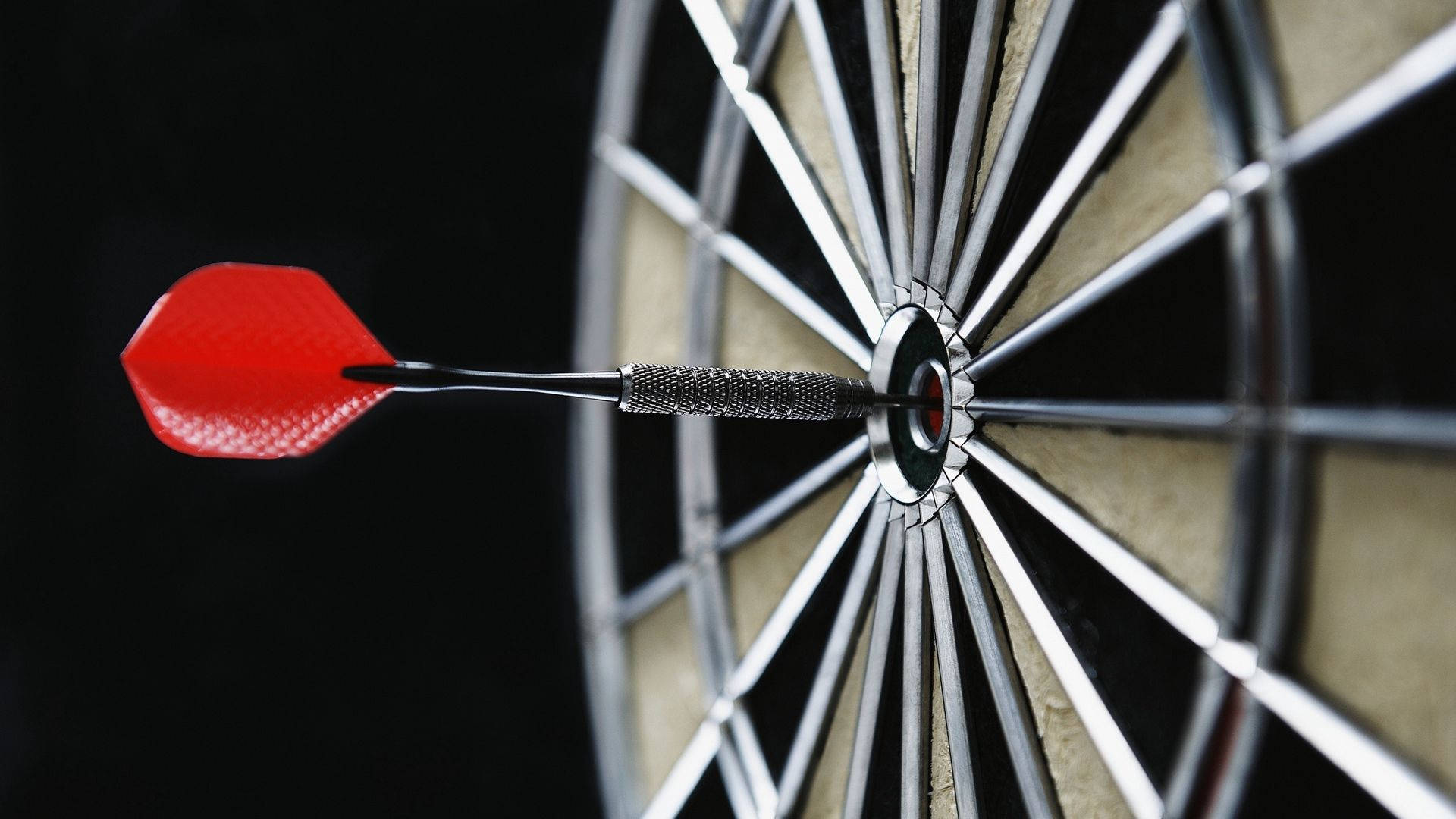 sleek dart target, red dart, textured flights, Full HD Desktop Wallpaper