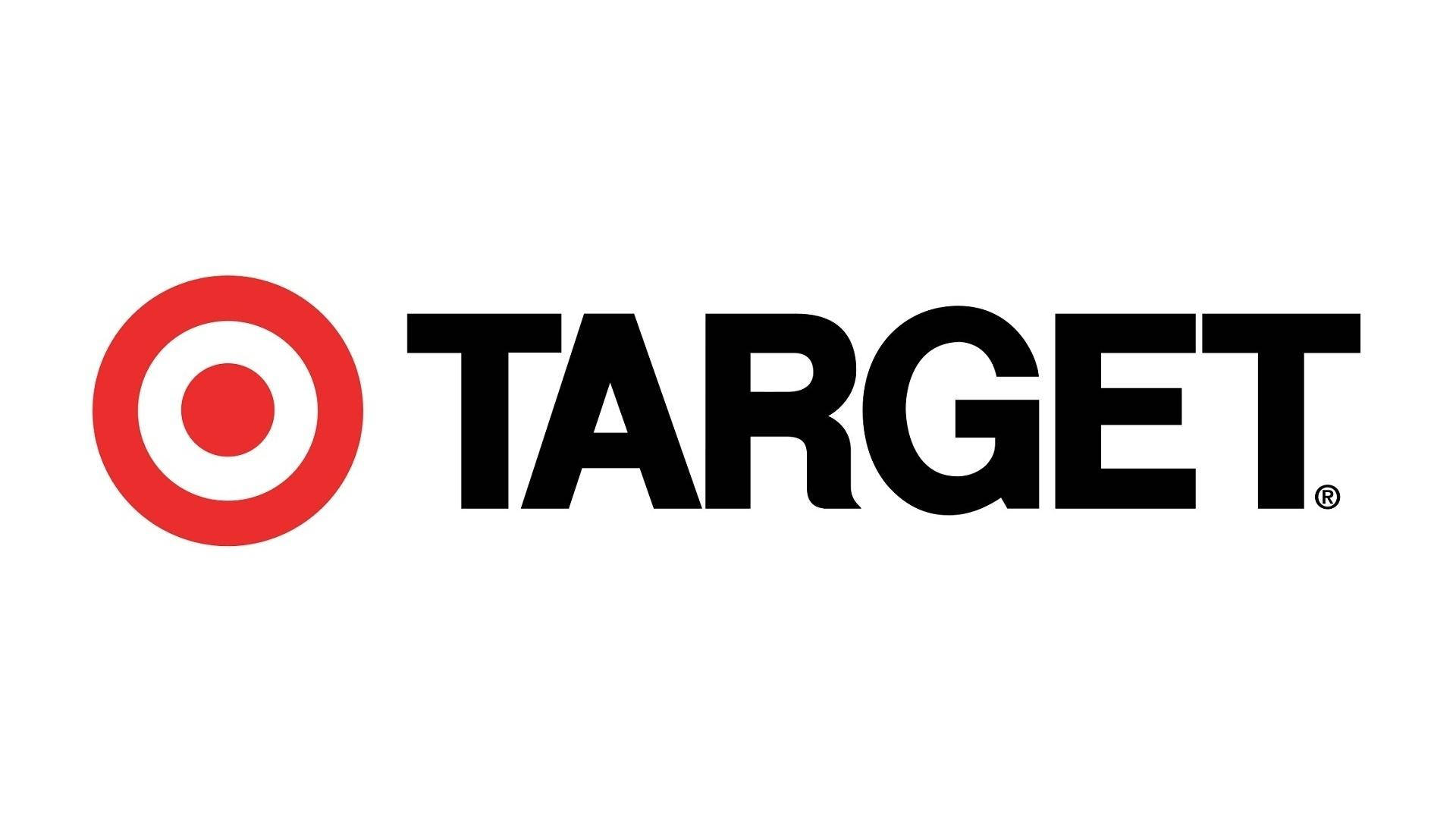 Target, red bullseye symbol, bold black letters, Full HD Desktop Wallpaper