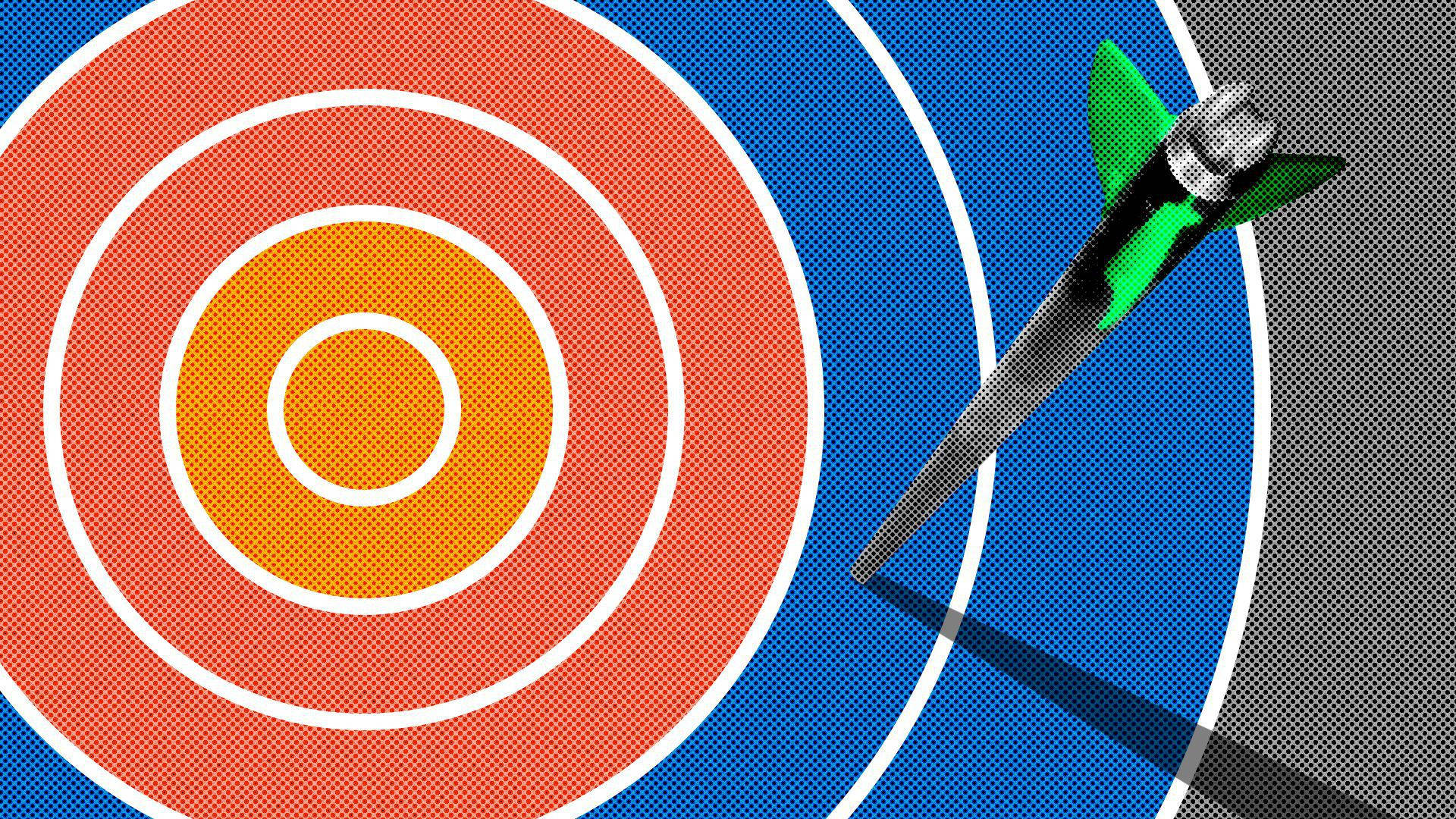 comic target board, green fins, bullseye, Full HD Desktop Wallpaper