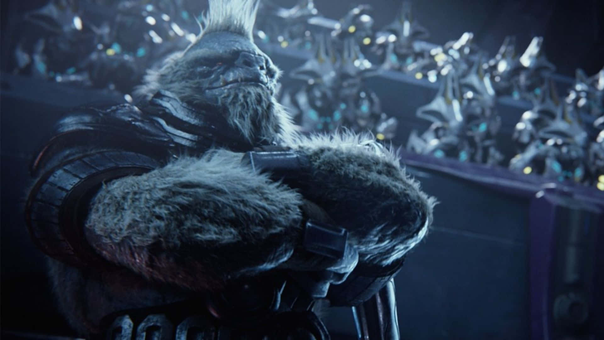 Tartarus, furry alien warrior, dark armor, Full HD Desktop Wallpaper