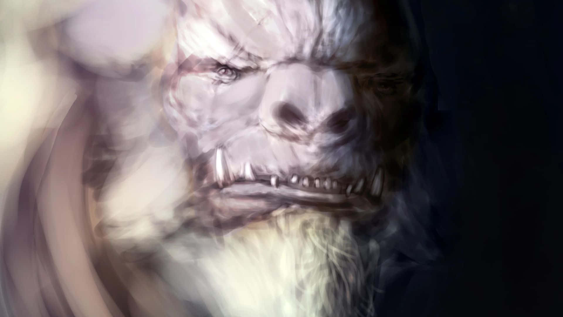 Tartarus, monstrous ape, glowing eyes, Full HD Desktop Wallpaper
