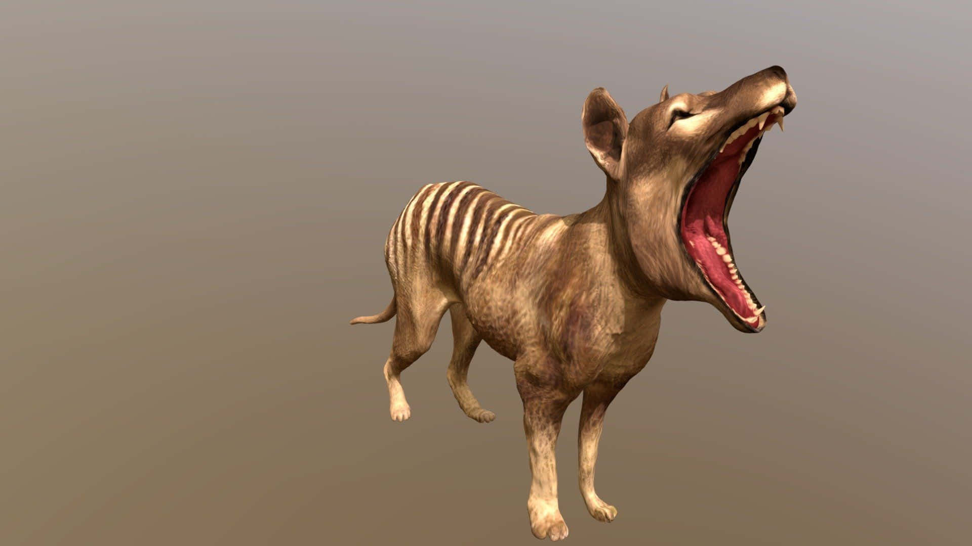 Tasmanian Tiger, 3d model, thylacine, Full HD Desktop Wallpaper