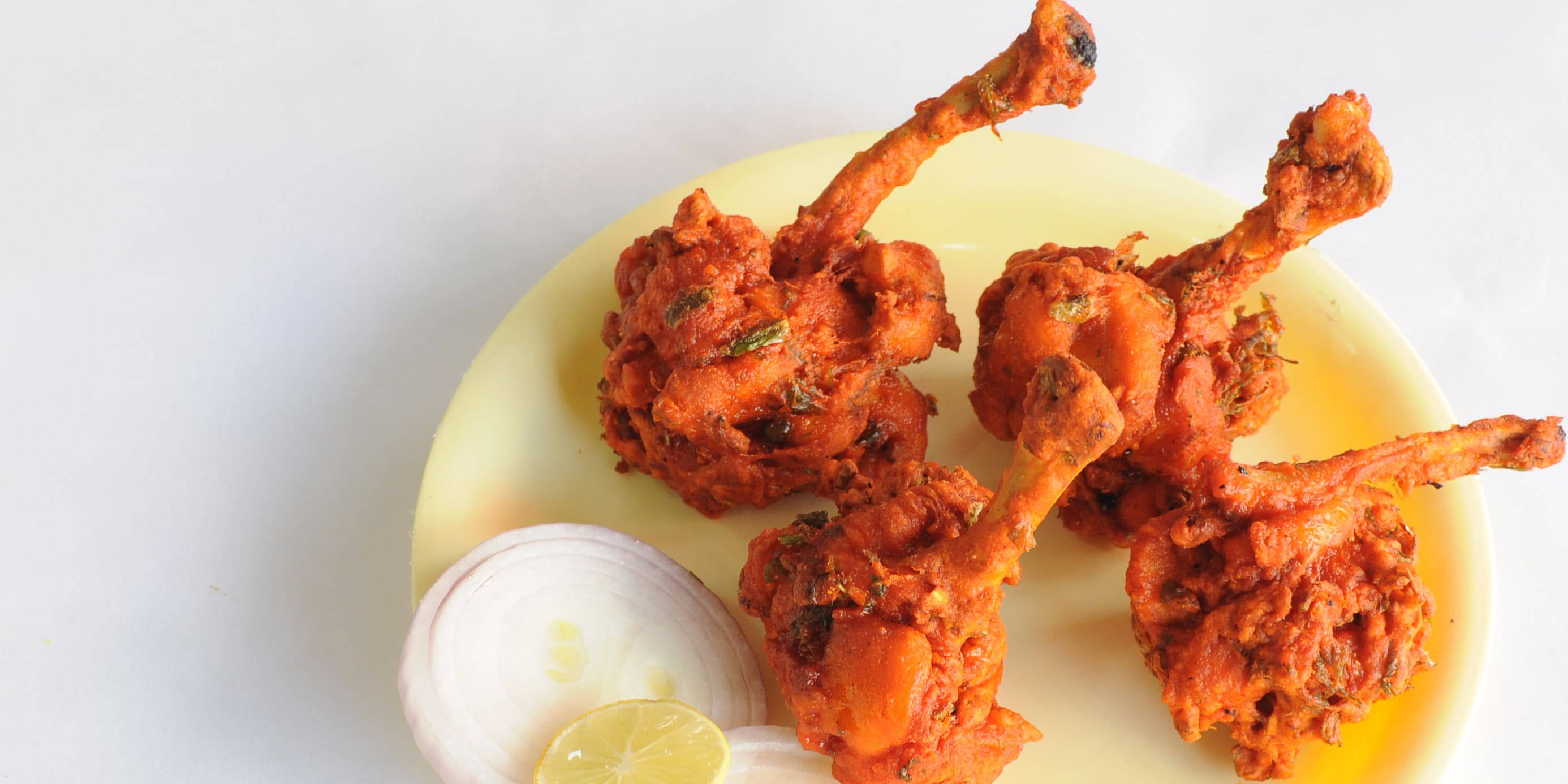 Tasty Chicken Lollipop, crispy fried chicken lollipops, herbs, 2K Desktop Wallpaper