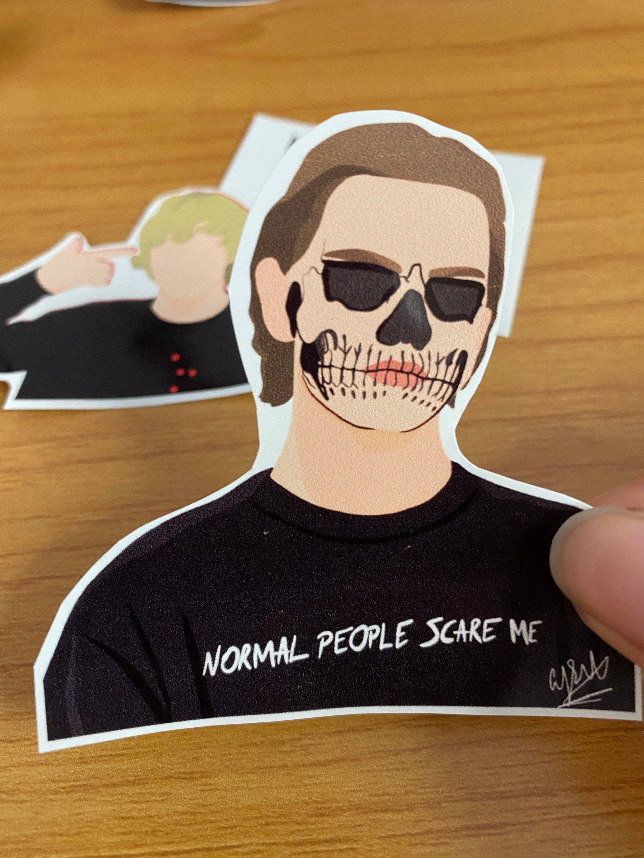 Tate Langdon, skull face, sunglasses, 2K Phone Wallpaper