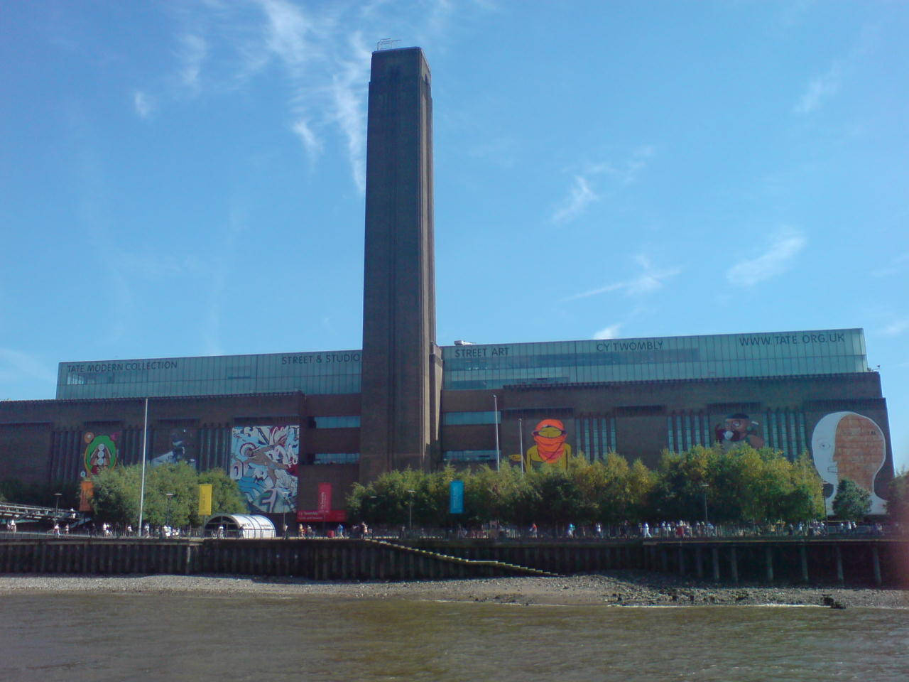 Tate Modern, iconic tower, river, HD Desktop Wallpaper