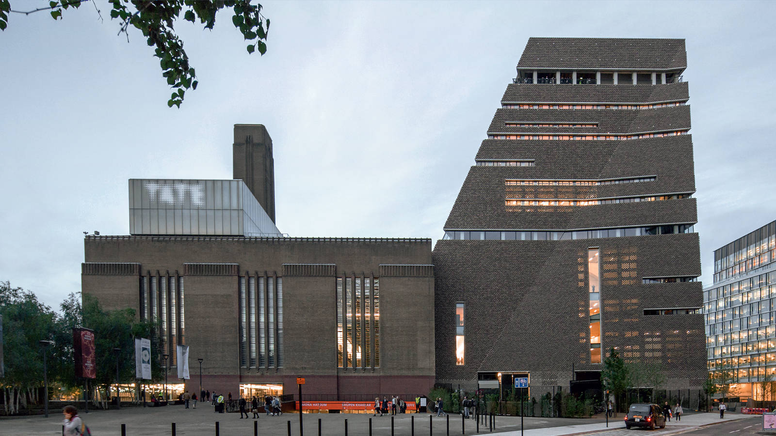 Tate Modern, brutalist, tiered brick facade, HD Desktop Wallpaper