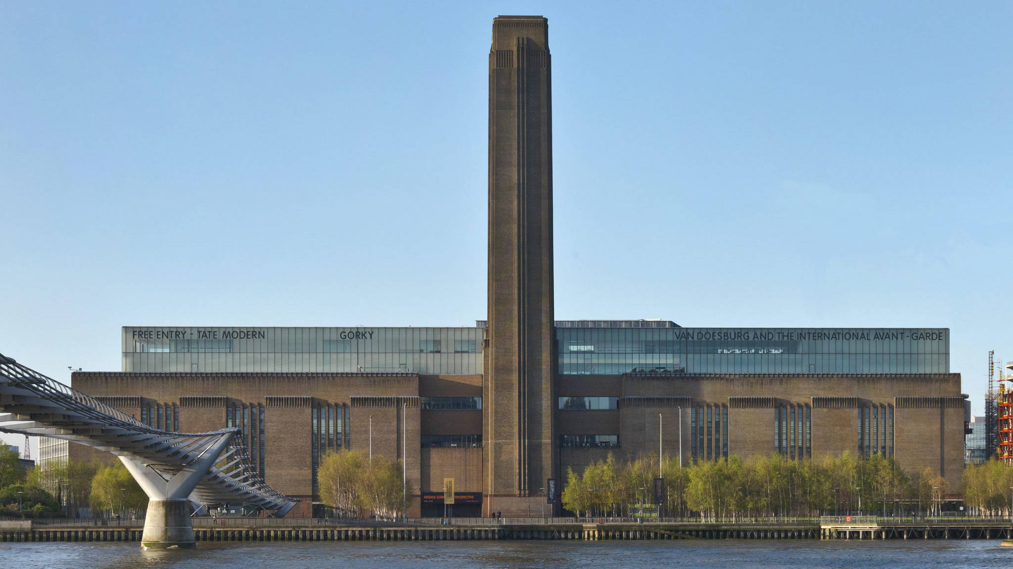 Tate Modern, brutalist architecture, river, Full HD Desktop Wallpaper