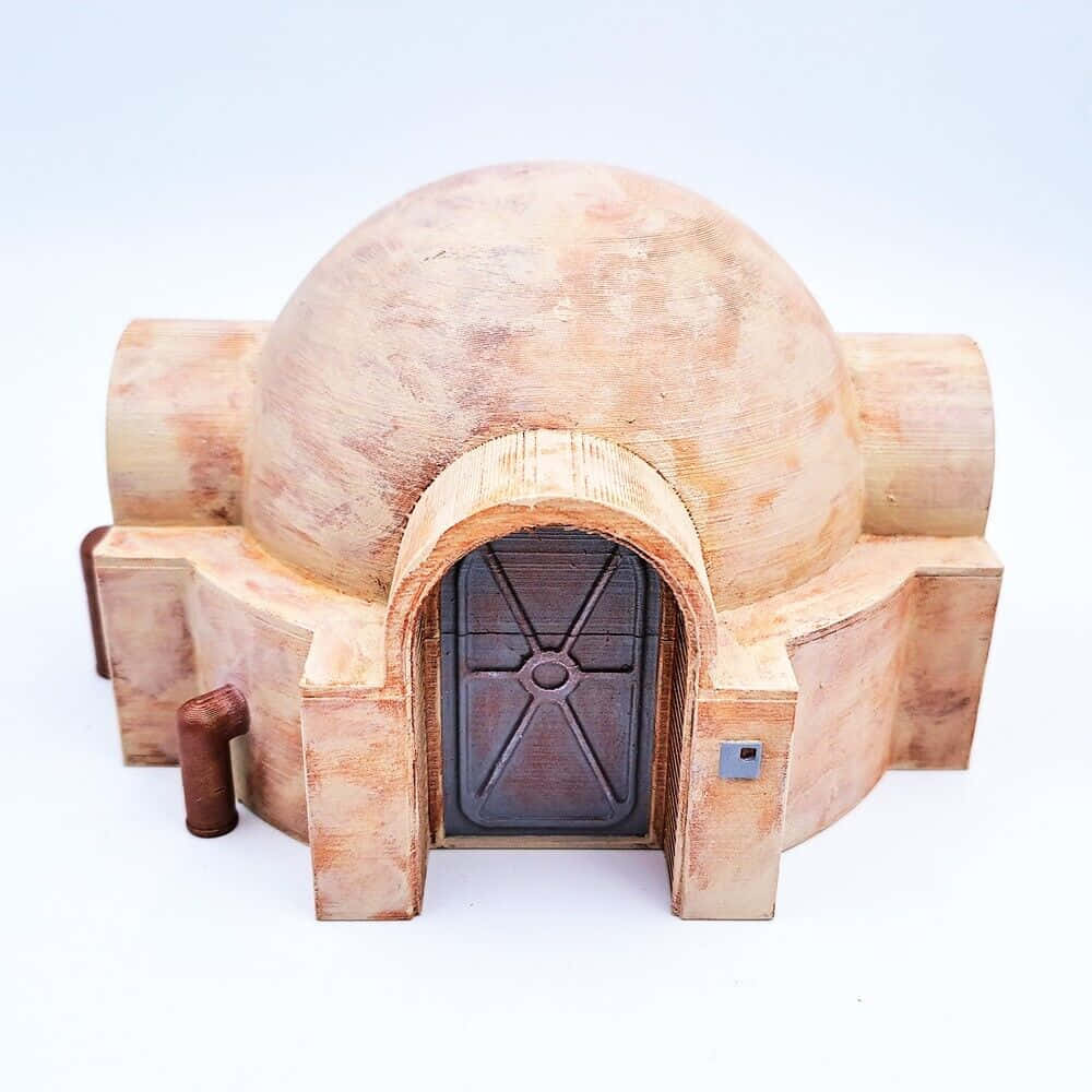 Tatooine, desert dome house, textured beige walls, SD Desktop Wallpaper