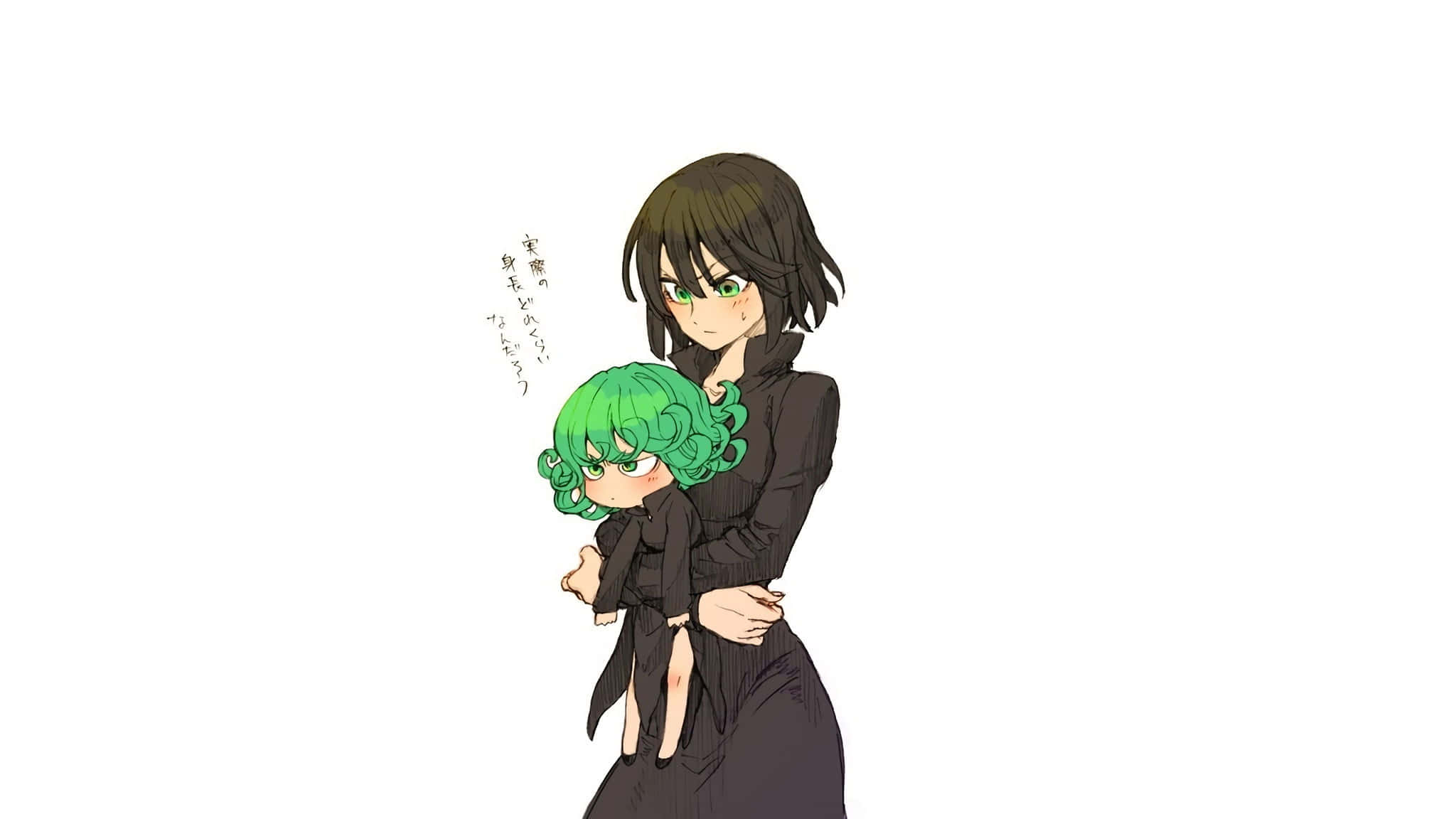 Tatsumaki, green eyes, dark hair, Full HD Desktop Wallpaper