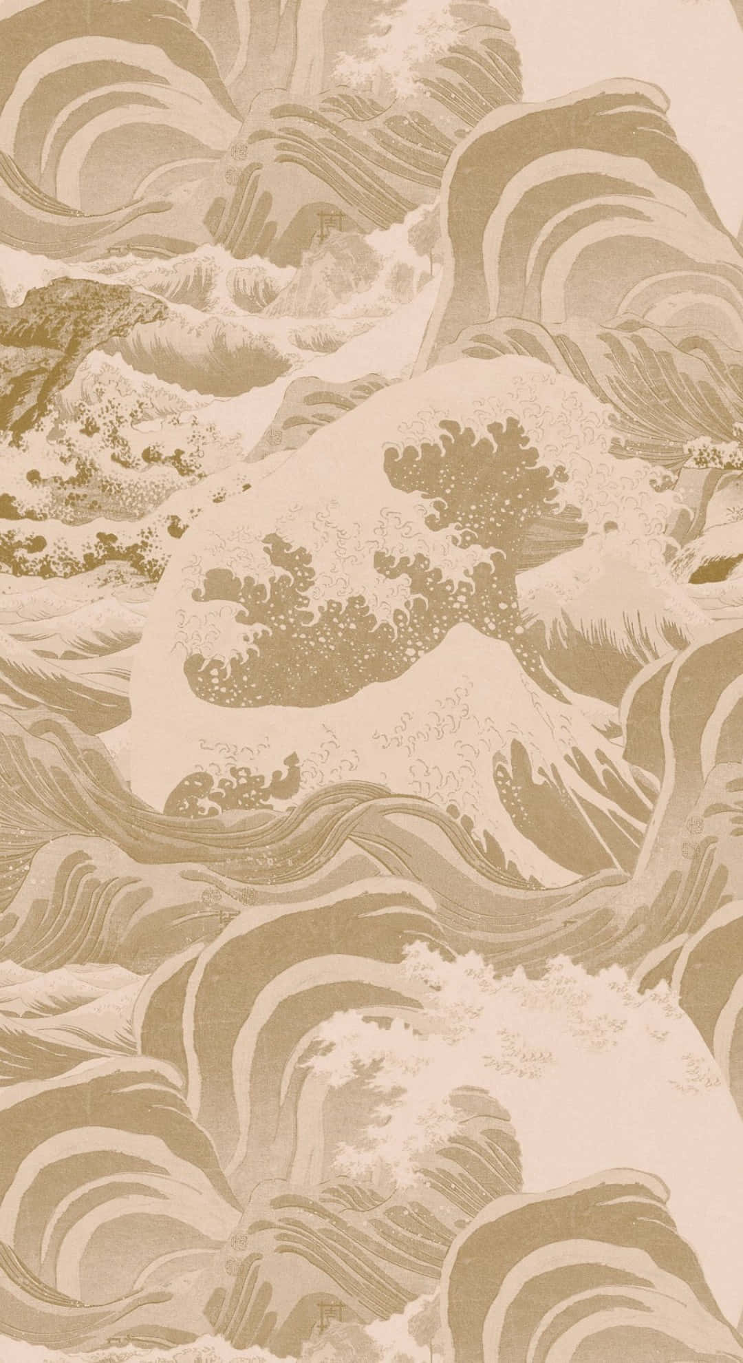 taupe, ocean wave pattern, beige, Full HD Phone Wallpaper