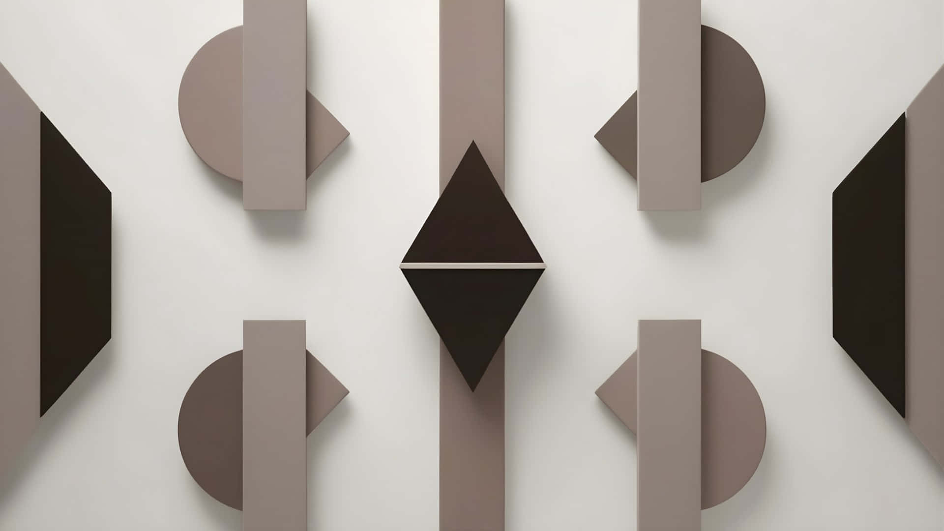 taupe, geometric wall art, muted brown, Full HD Desktop Wallpaper
