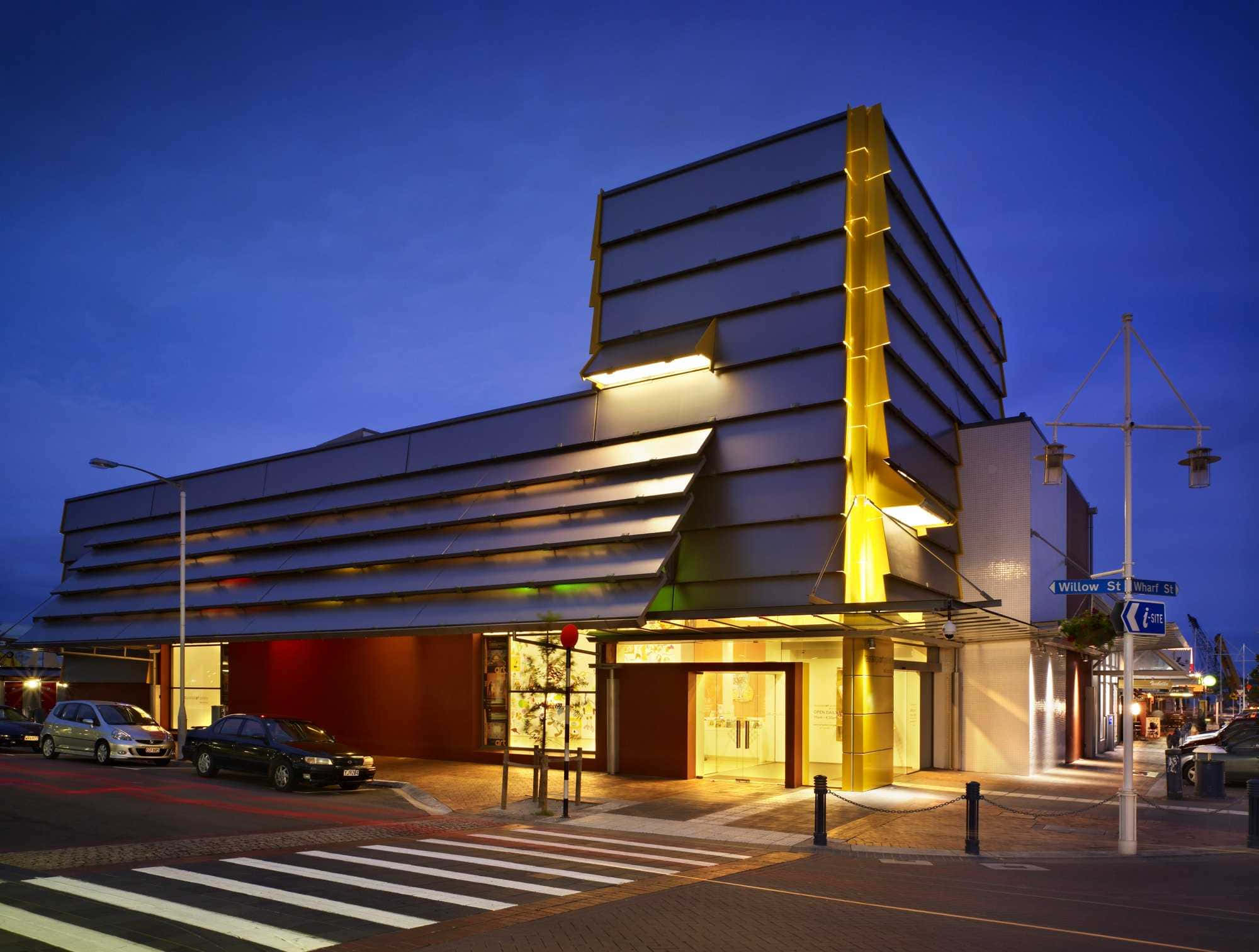 Tauranga, modern architecture, dusk, Full HD Desktop Wallpaper