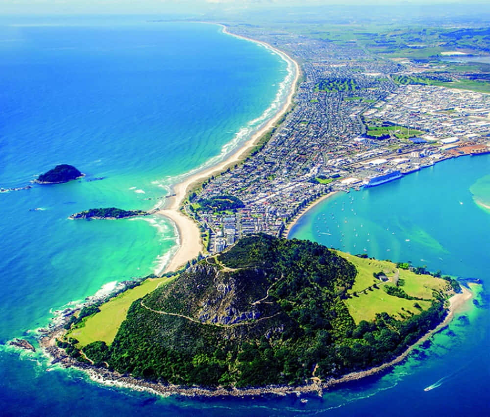 Tauranga, coastal city, turquoise waters, SD Desktop Wallpaper