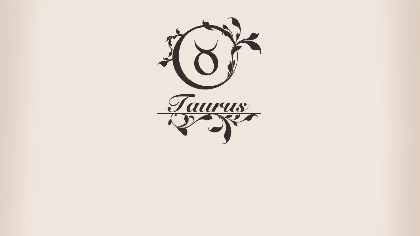 Taurus Zodiac, filigree, black, HD Desktop Wallpaper