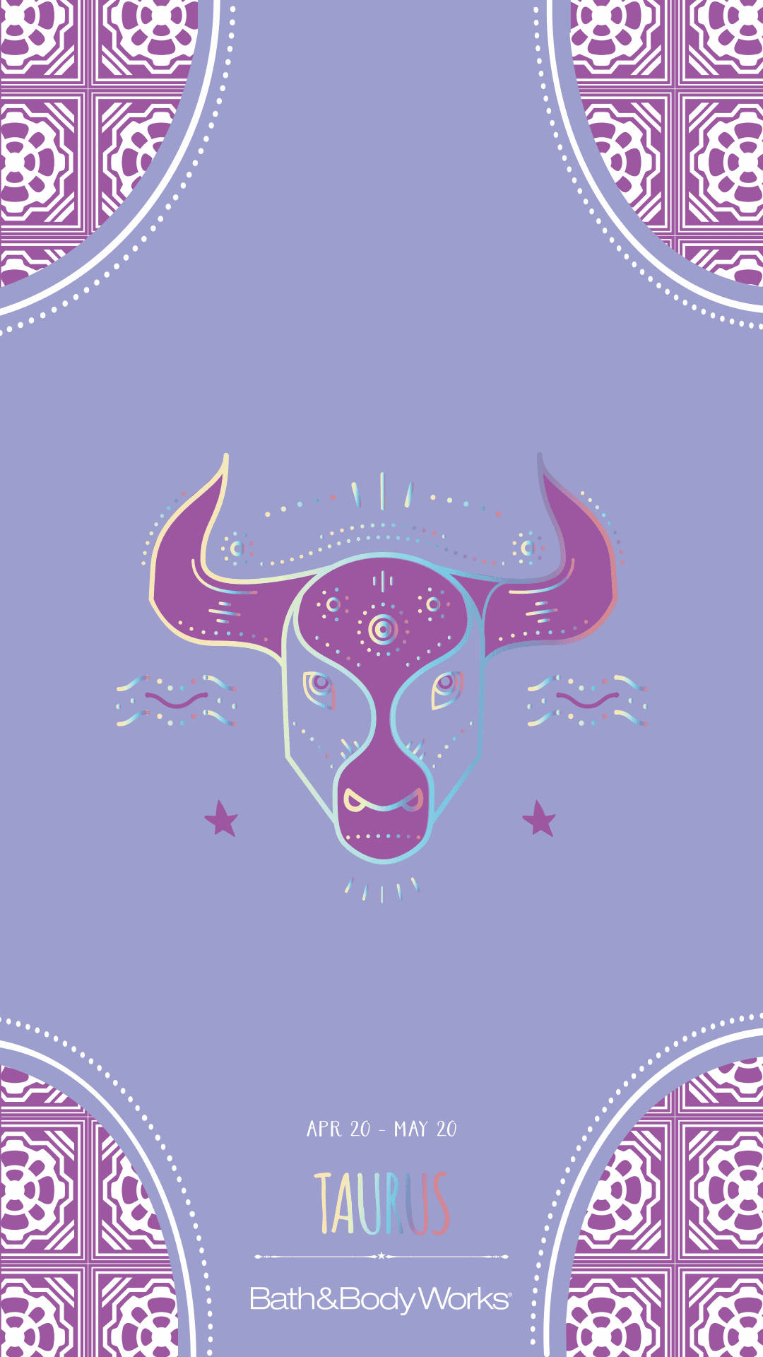 Taurus Zodiac, purple bull head, lavender background, Full HD Phone Wallpaper
