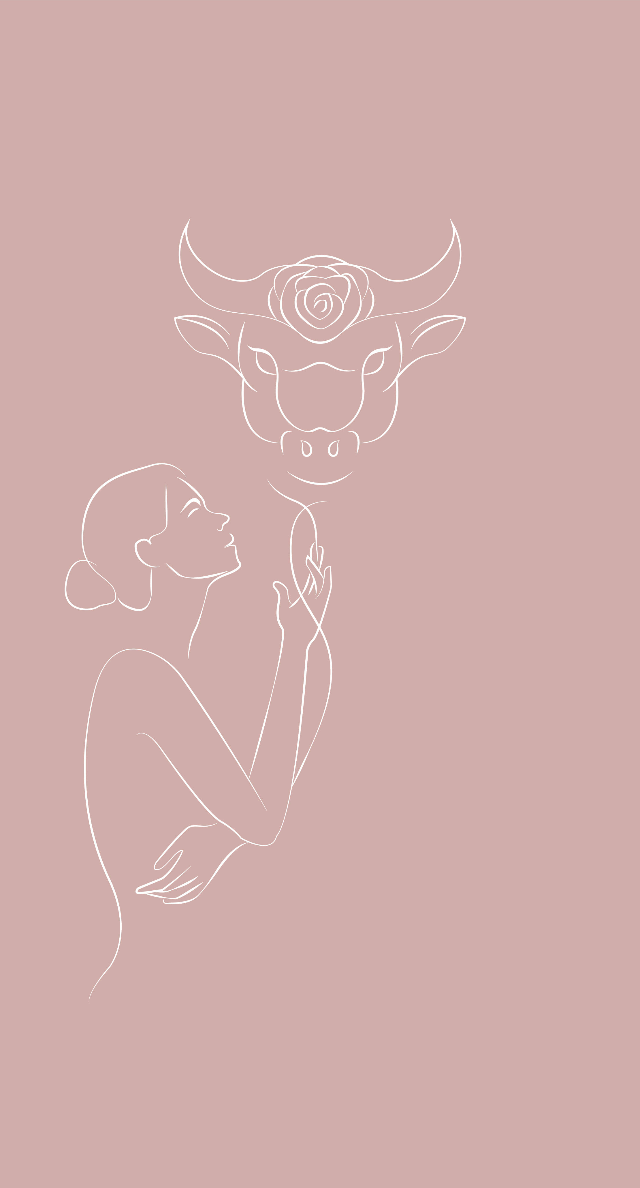 Taurus Zodiac, feminine lines, woman, 4K Phone Wallpaper