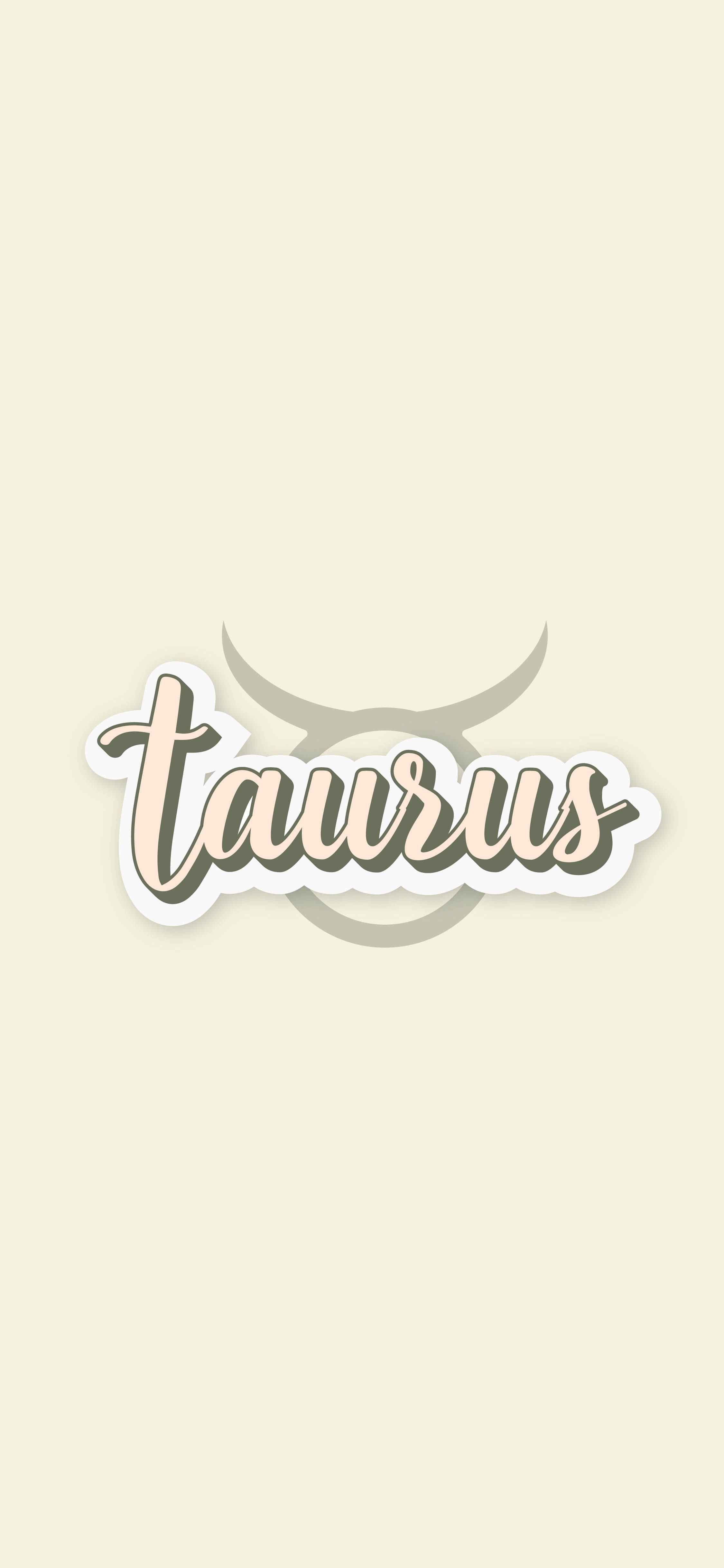 Taurus, Script Symbol, bull horns icon, 4K Phone Wallpaper