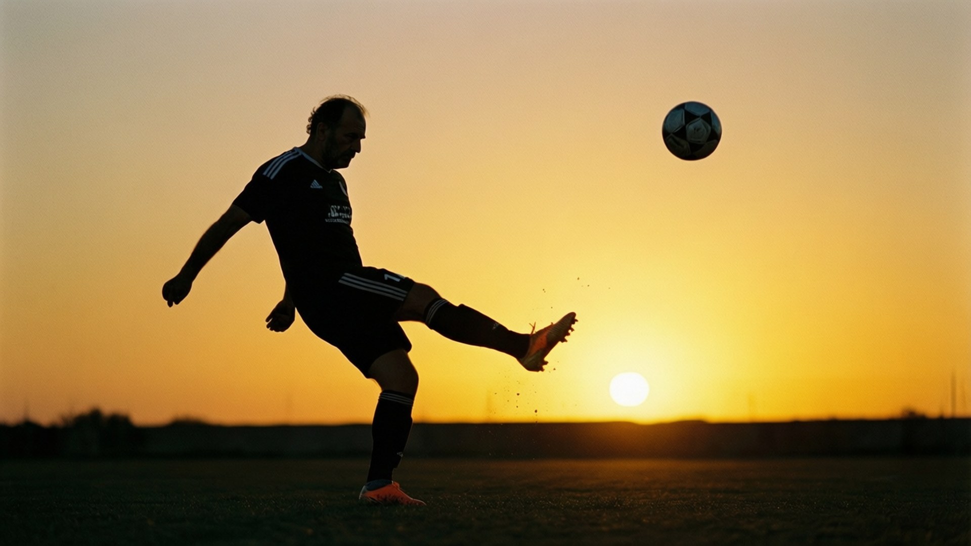 Taxiarchis Fountas, free kick, silhouette, Full HD Desktop Wallpaper