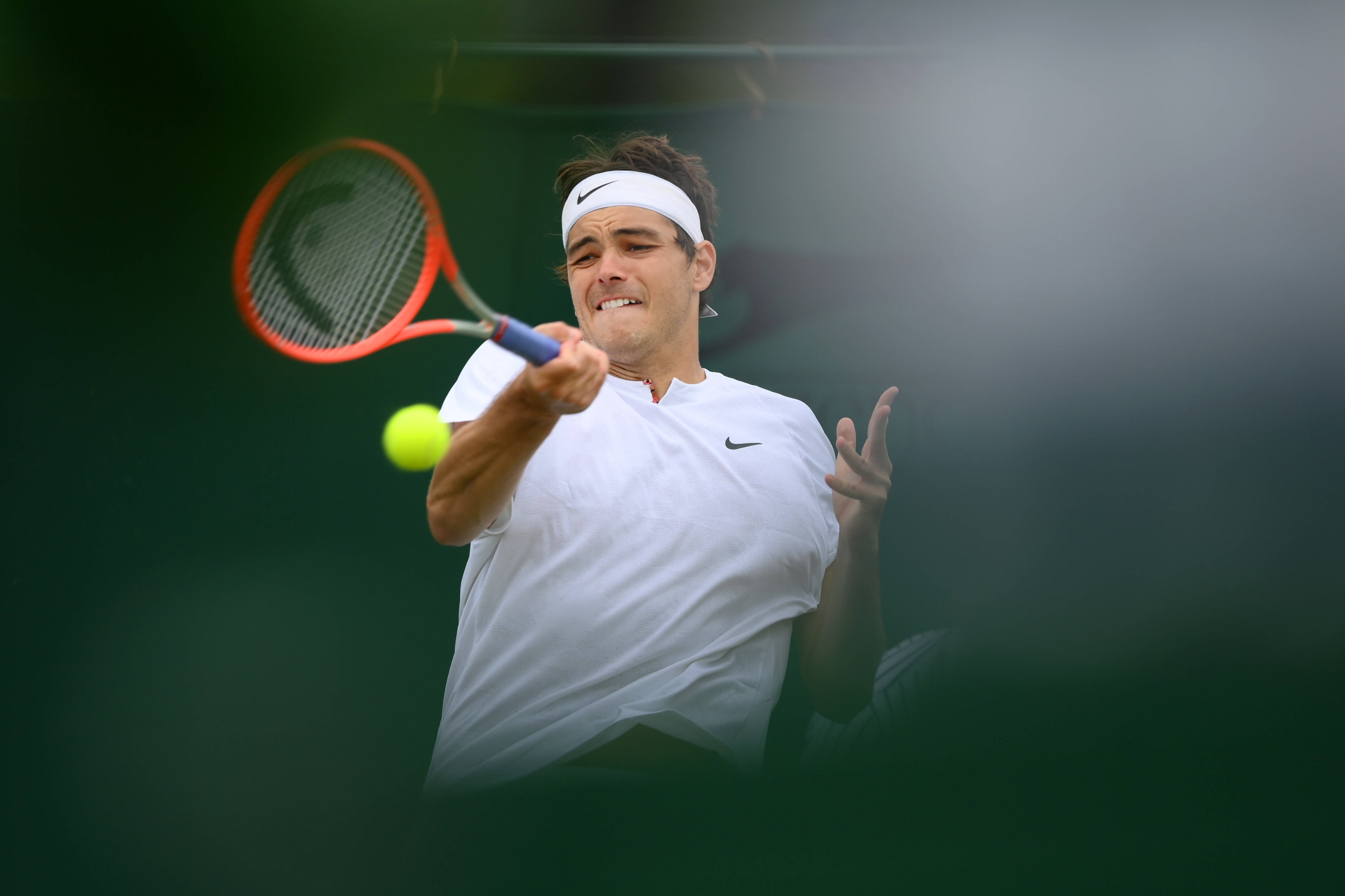 Taylor Fritz, white shirt, headband, 4K Desktop Wallpaper