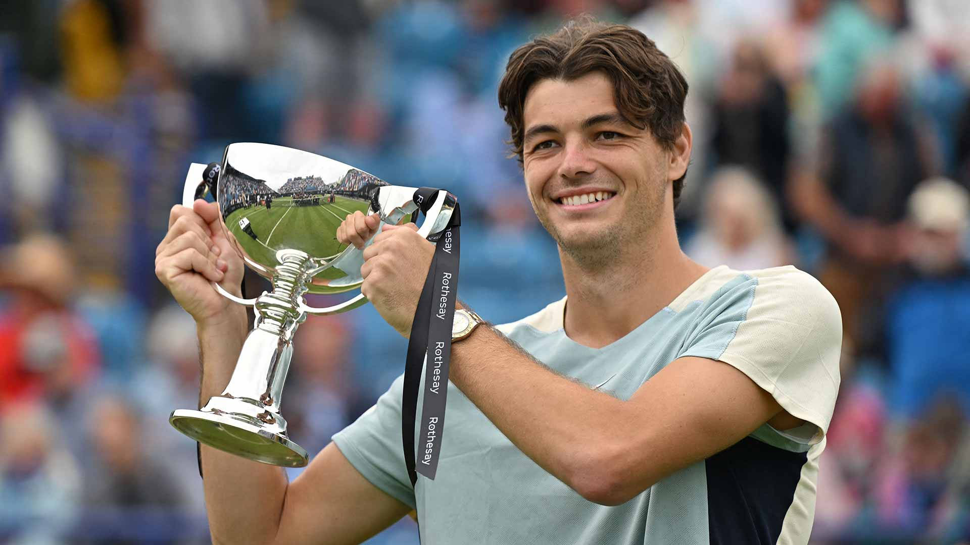 Taylor Fritz, smiling, young tennis player, Full HD Desktop Wallpaper