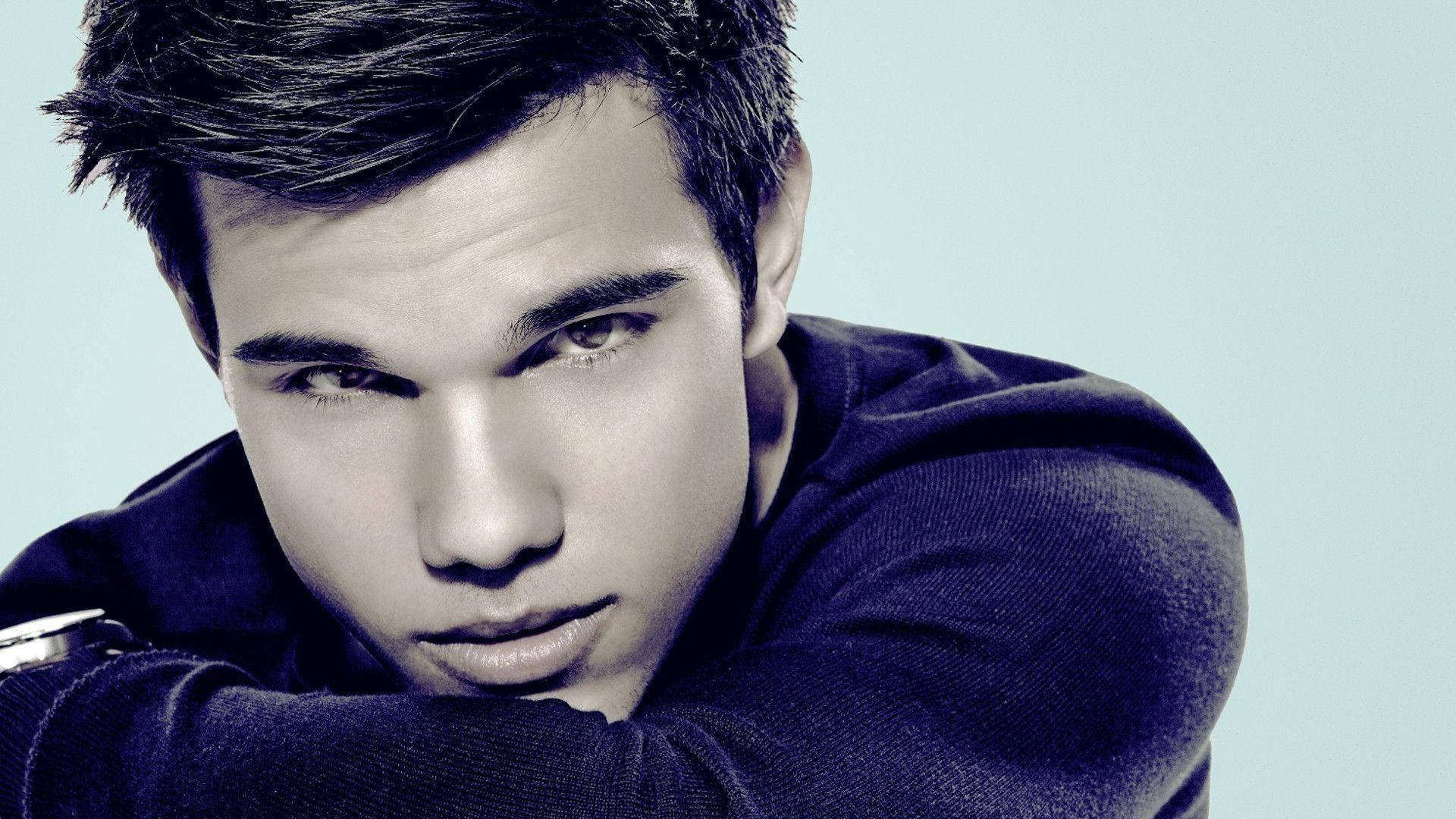 Taylor Lautner, dark hair, intense gaze, Full HD Desktop Wallpaper