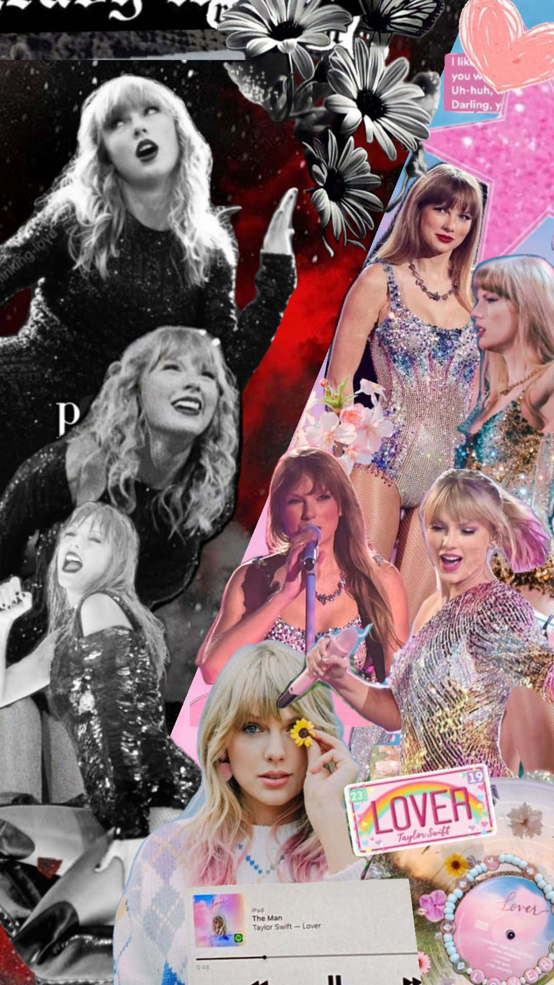 Taylor Swift, glittering outfits, floral graphics, Full HD Phone Wallpaper