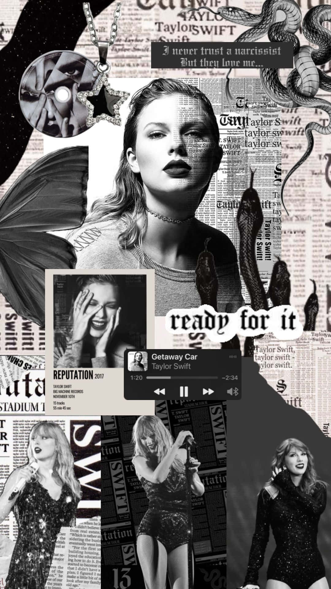 Taylor Swift, reputation, newspaper clippings, Full HD Phone Wallpaper