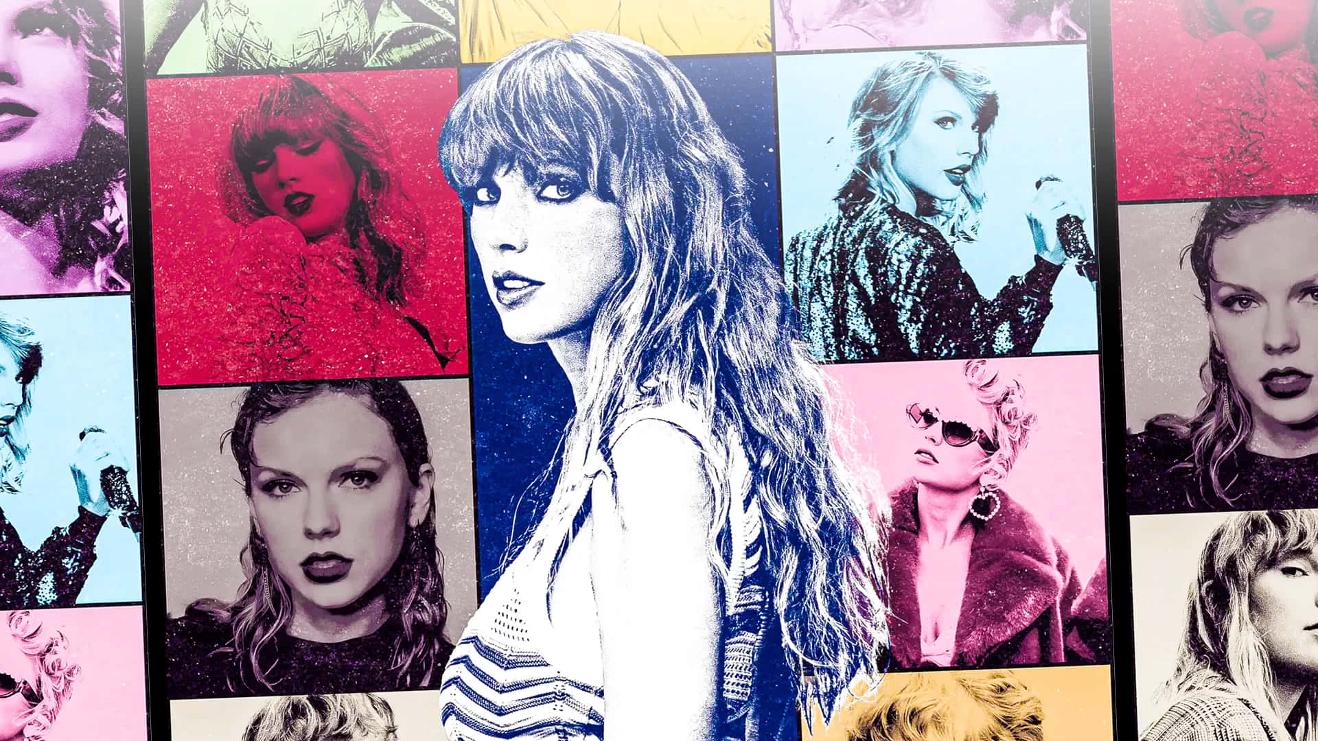 Taylor Swift, collage, pop art portraits, Full HD Desktop Wallpaper