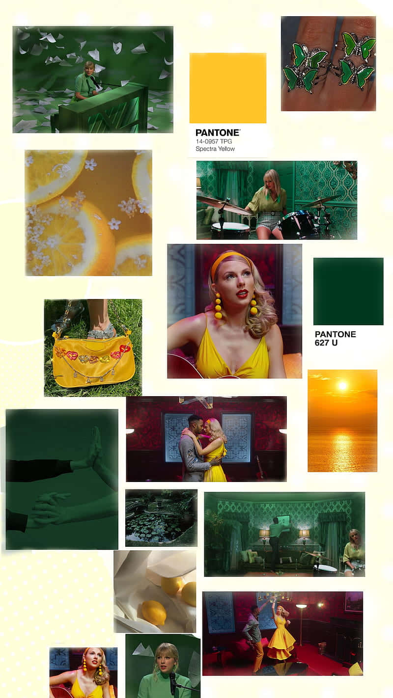 Taylor Swift, yellow, green, HD Phone Wallpaper