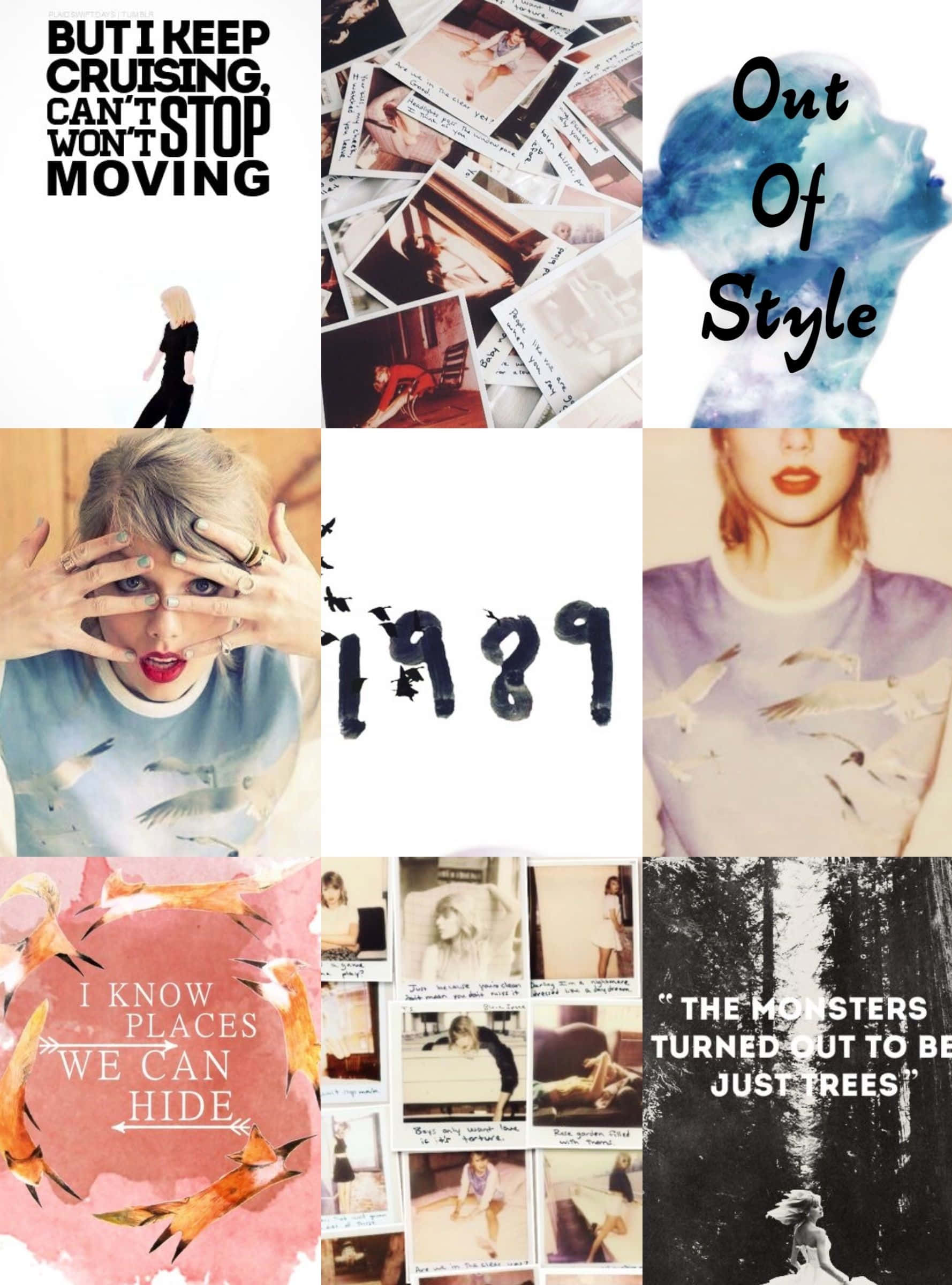 Taylor Swift, 1989, aesthetic collage, Full HD Phone Wallpaper