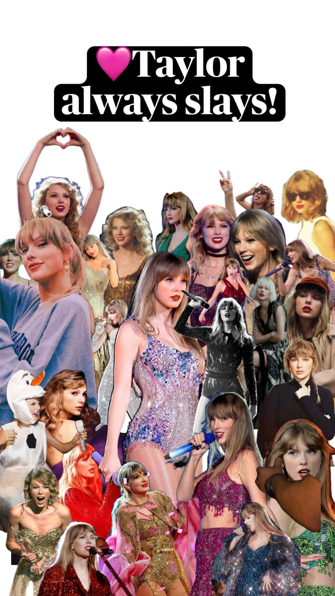 Taylor Swift, pink heart, text reading Taylor always slays!, Full HD Phone Wallpaper