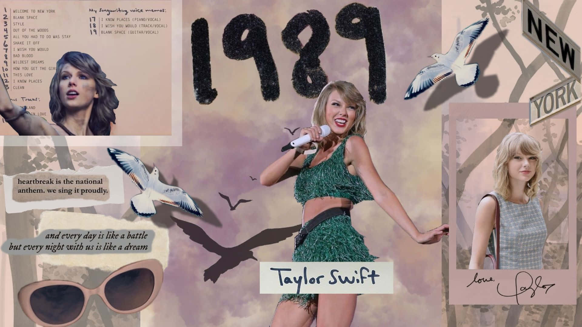 Taylor Swift, 1989, green feathered outfit, Full HD Desktop Wallpaper