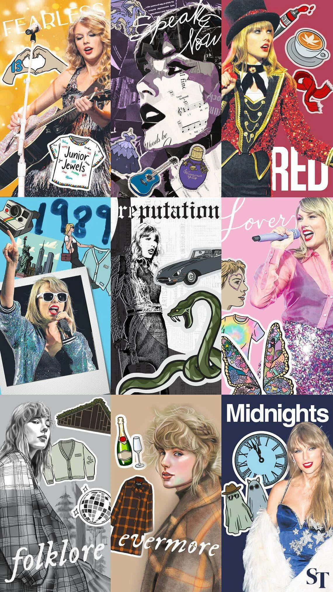 Taylor Swift, album art, discography, Full HD Phone Wallpaper