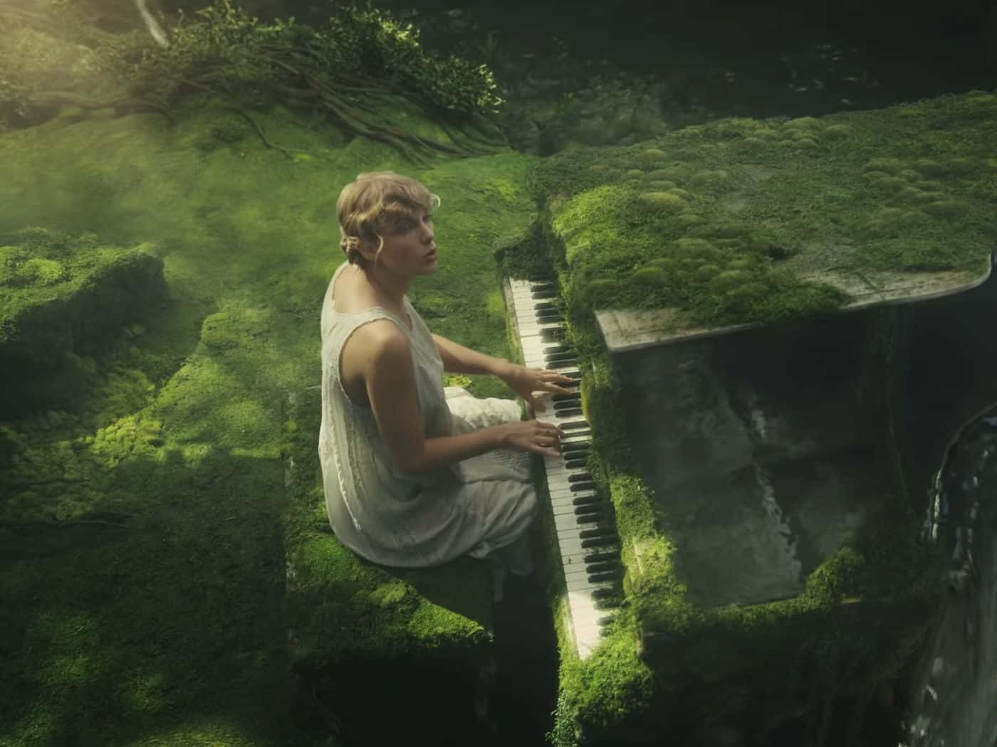 Taylor Swift, Folklore, piano, HD Desktop Wallpaper