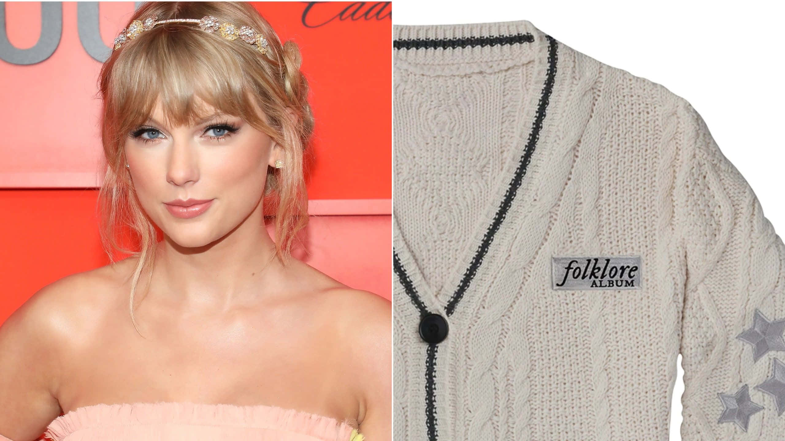 Taylor Swift, Folklore, pink dress, 2K Desktop Wallpaper