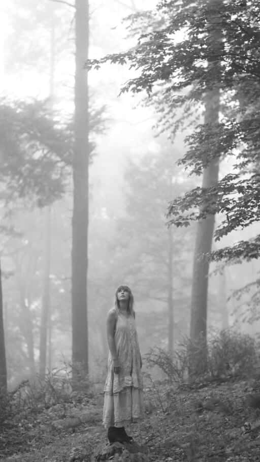Taylor Swift, Folklore, misty forest, SD Phone Wallpaper