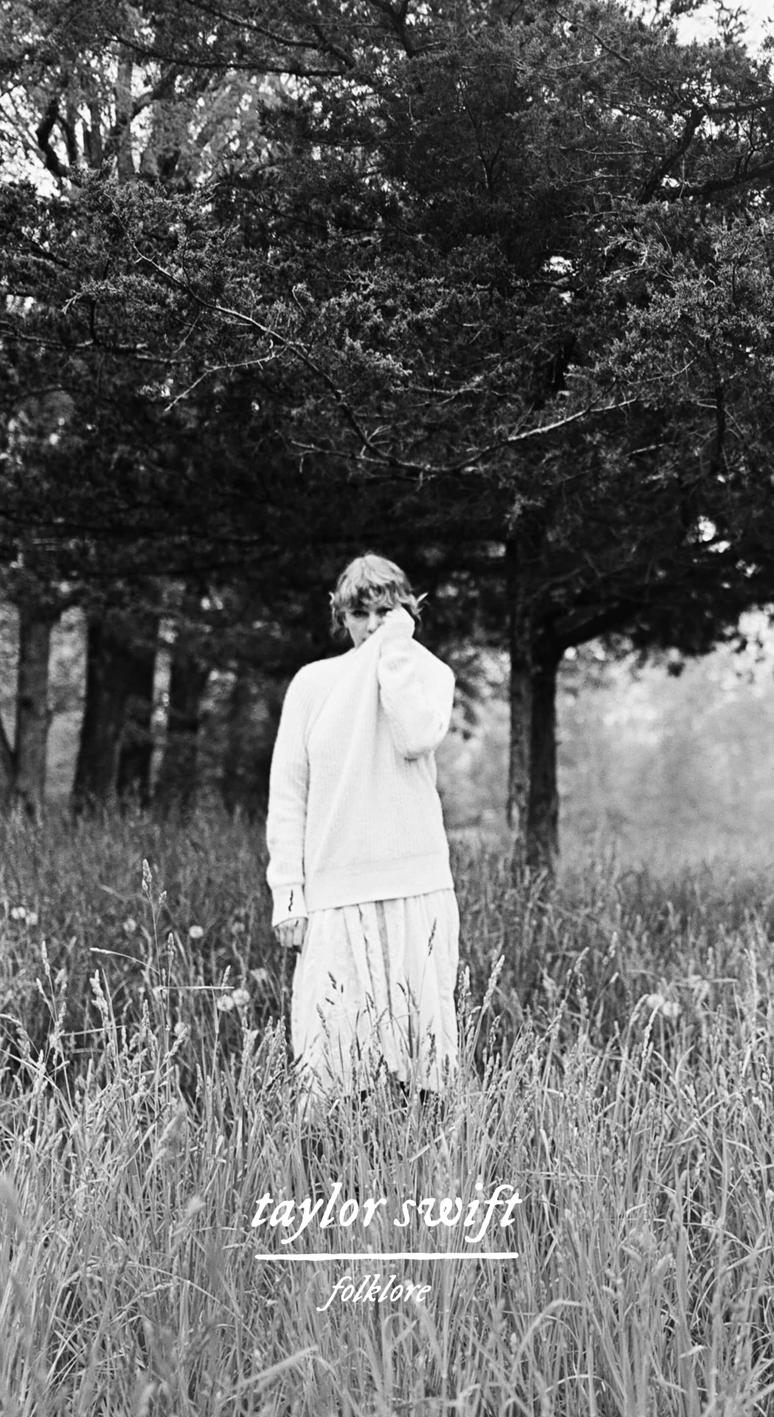 Taylor Swift, Folklore, white outfit, 2K Phone Wallpaper