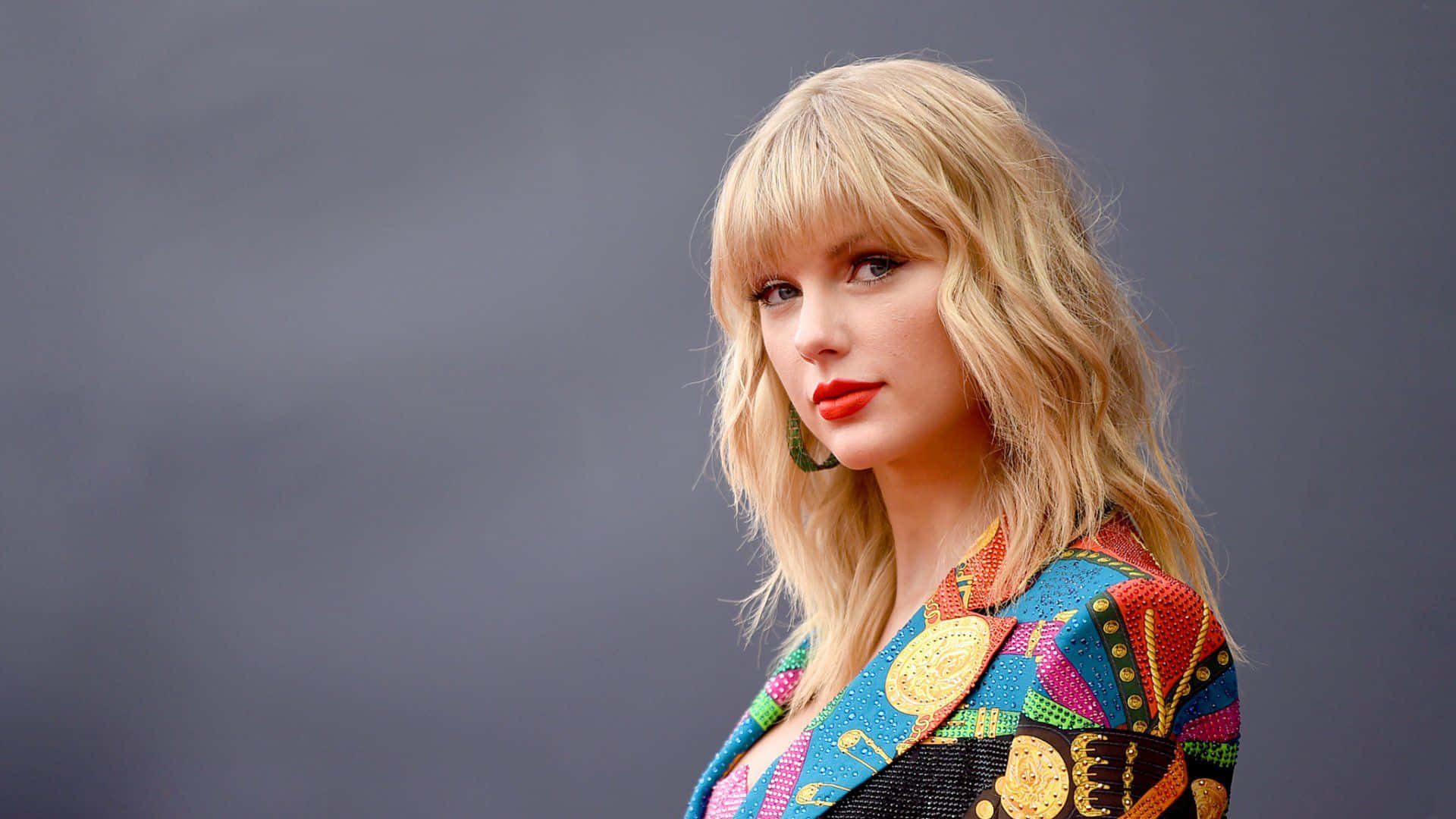 Taylor Swift, Folklore, red lipstick, Full HD Desktop Wallpaper