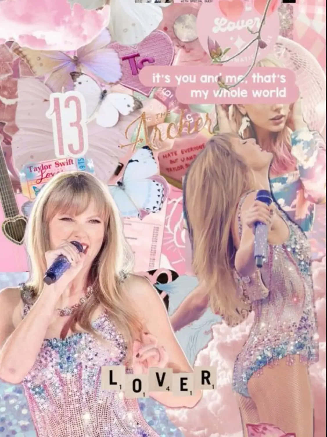 Taylor Swift, Lover, glittering pink, HD Phone Wallpaper