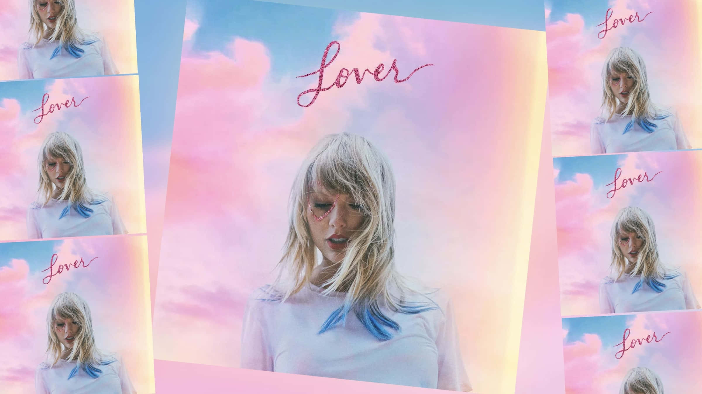 Taylor Swift Lover Aesthetic, Lover, glittery script, Full HD Desktop Wallpaper