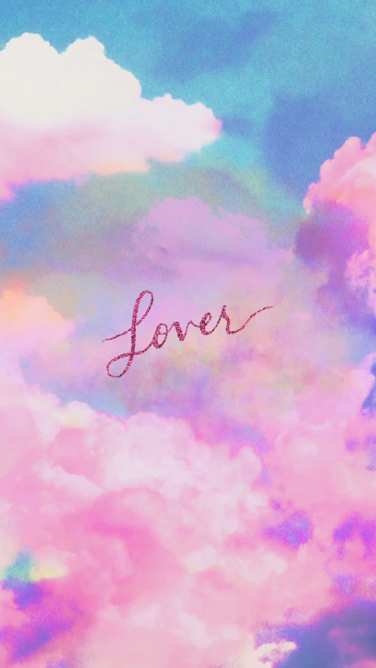 pastel clouds, pink purple and blue hues, lover, Full HD Phone Wallpaper
