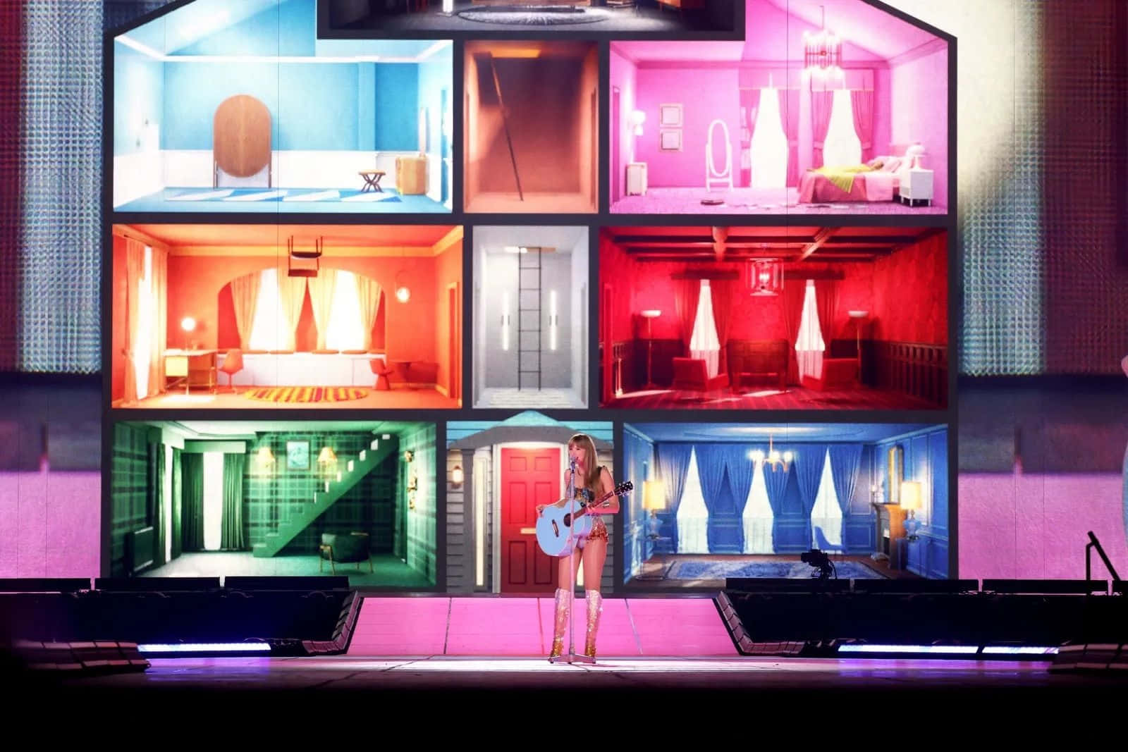 Taylor Swift Lover, guitar, stage, HD Desktop Wallpaper