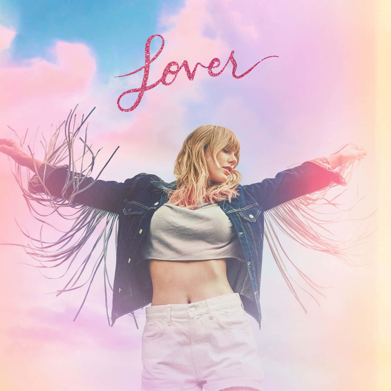 Taylor Swift Lover Aesthetic, blonde hair, denim jacket, HD Desktop Wallpaper