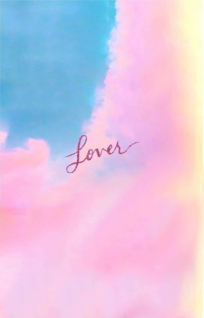 Taylor Swift Lover Aesthetic, blue pink and yellow, watercolor gradient, HD Phone Wallpaper