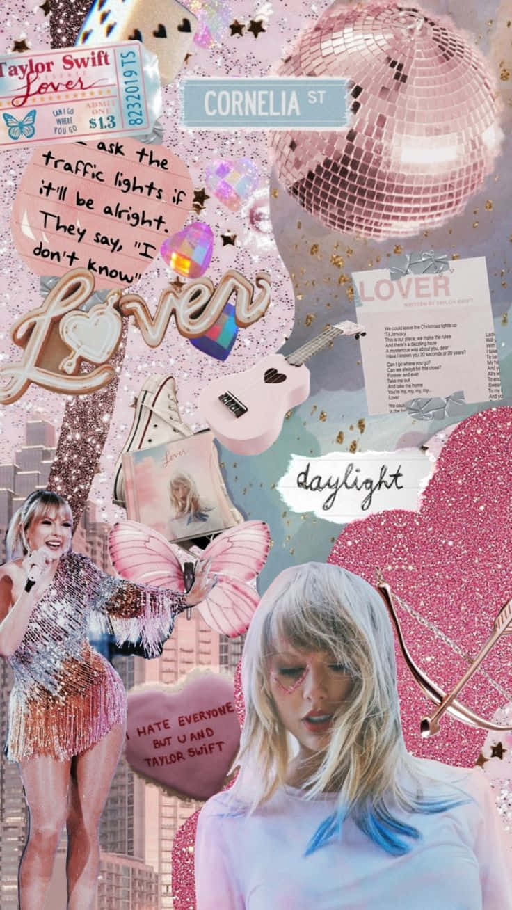 Taylor Swift, Lover, pink butterflies, HD Phone Wallpaper