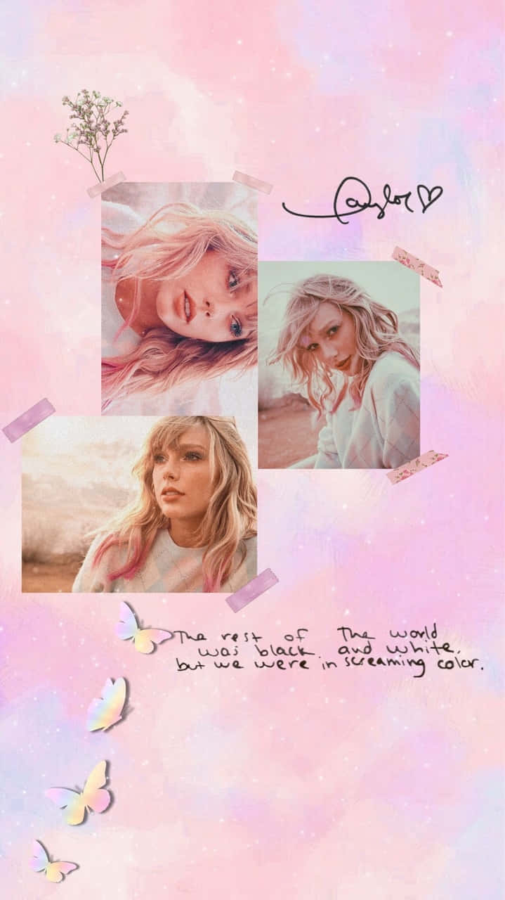 Taylor Swift, Lover Aesthetic, pastel pink watercolor background, HD Phone Wallpaper