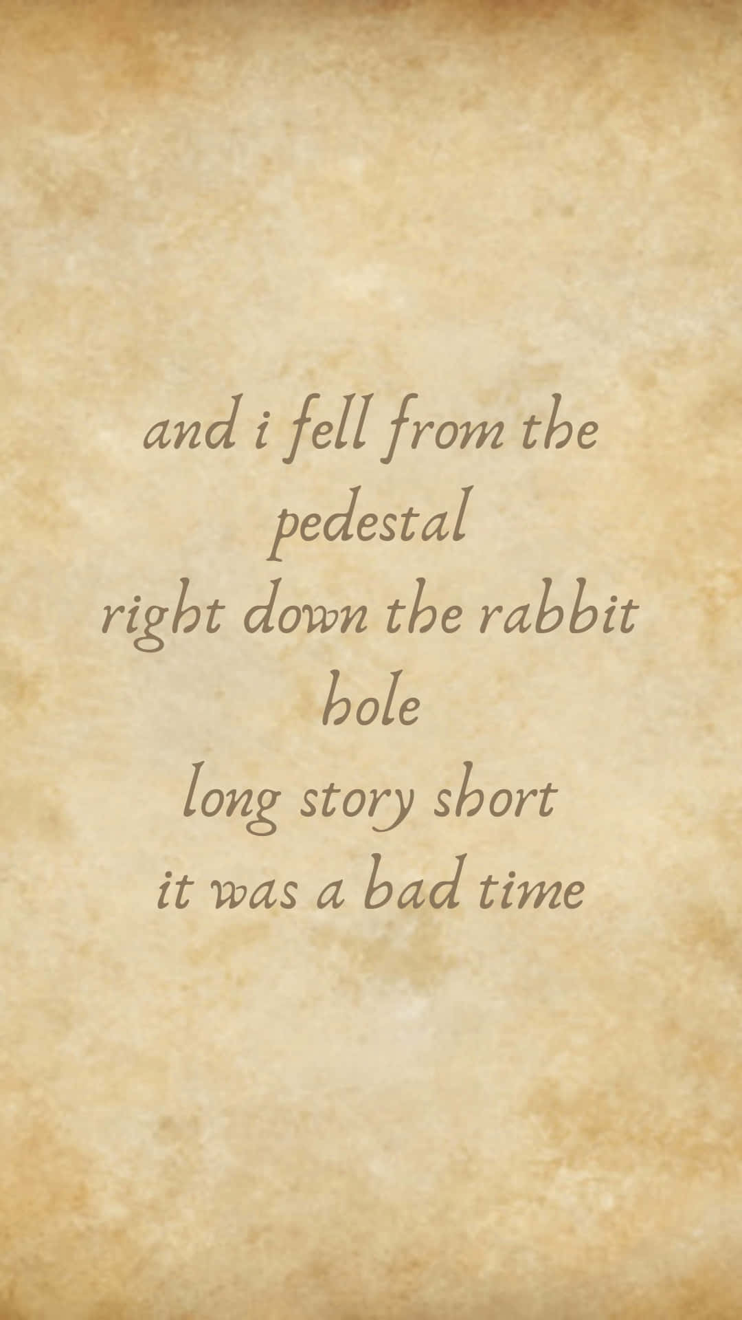 Taylor Swift Lyrics, vintage parchment, handwritten text, Full HD Phone Wallpaper