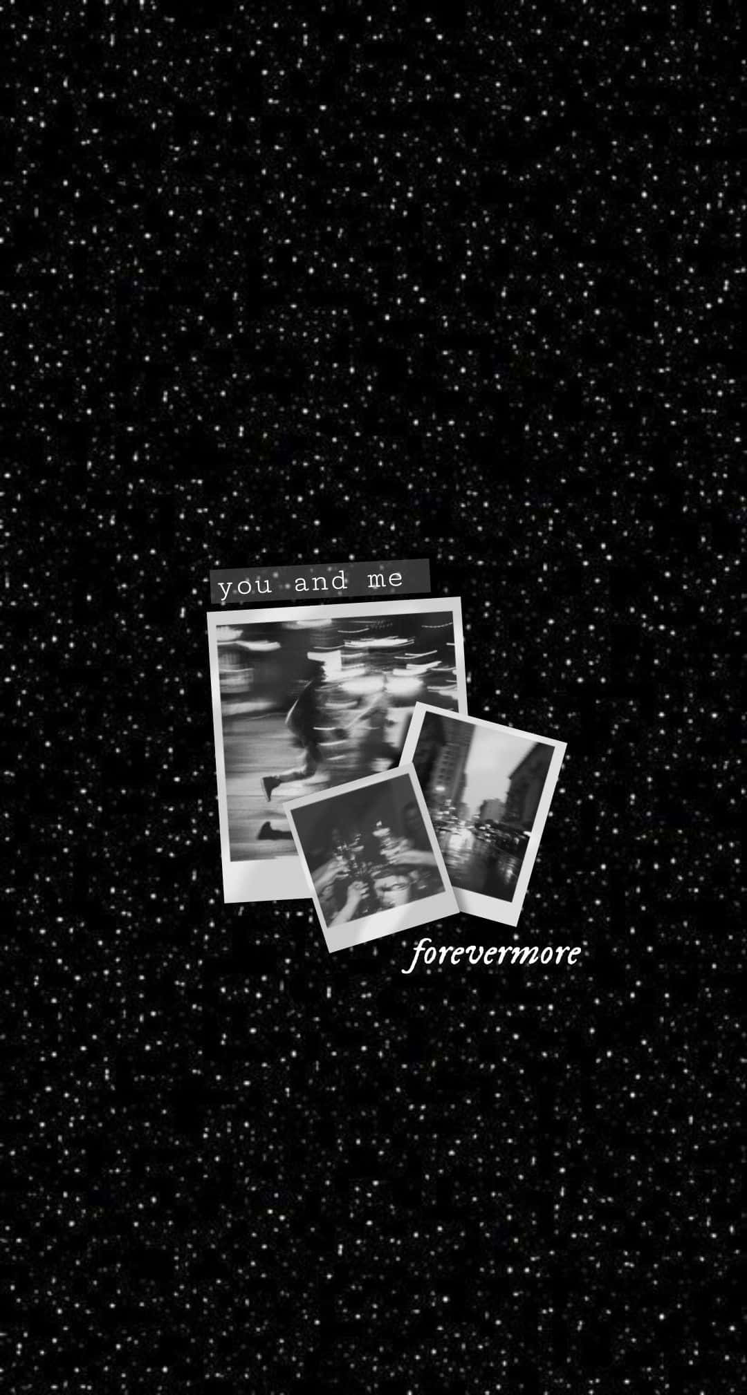 Taylor Swift, black and white polaroids, starry night sky, Full HD Phone Wallpaper