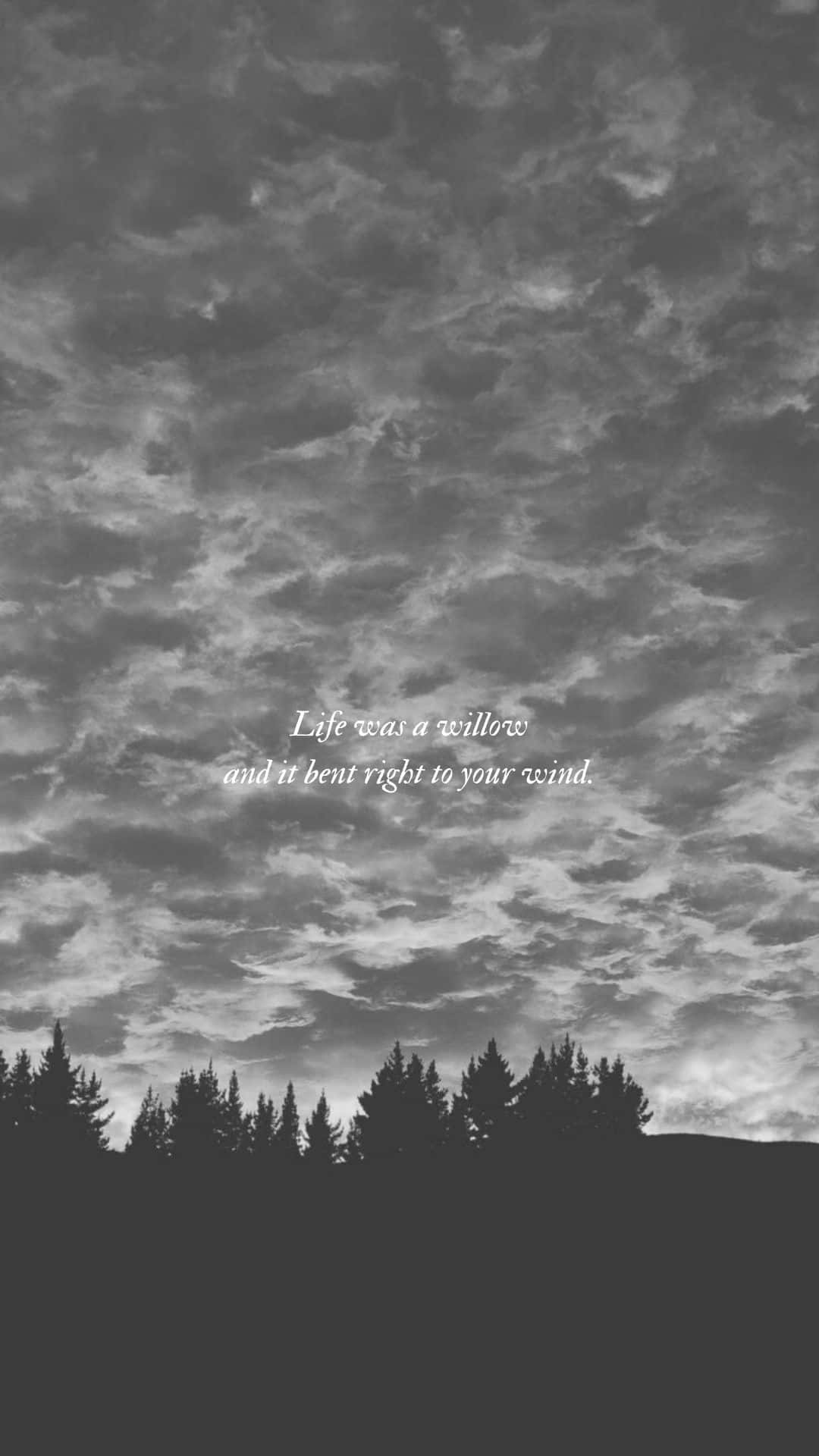 Taylor Swift Lyrics, moody monochrome sky, textured clouds, Full HD Phone Wallpaper