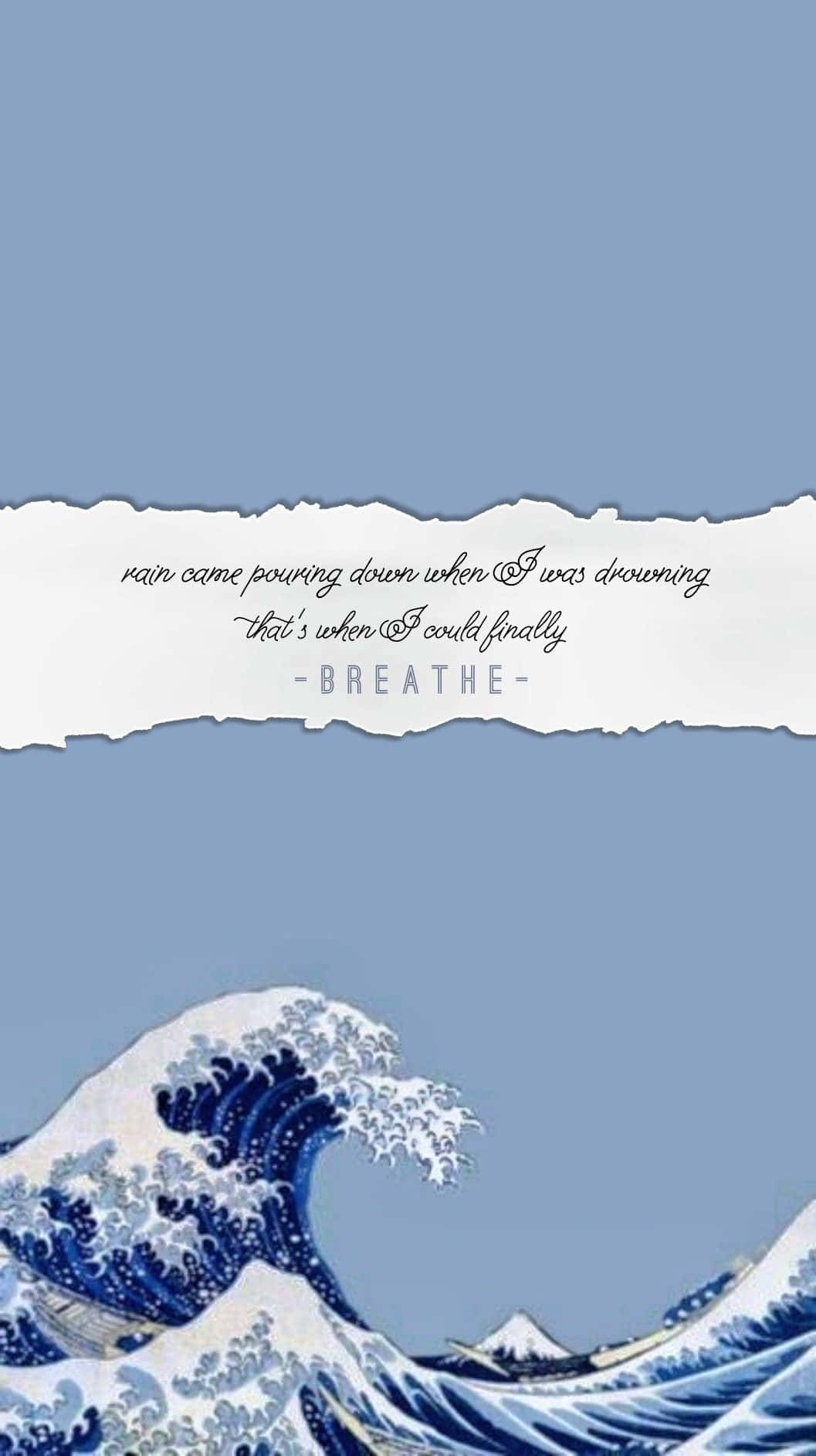 Taylor Swift Lyrics, blue wave, torn paper quote, HD Phone Wallpaper